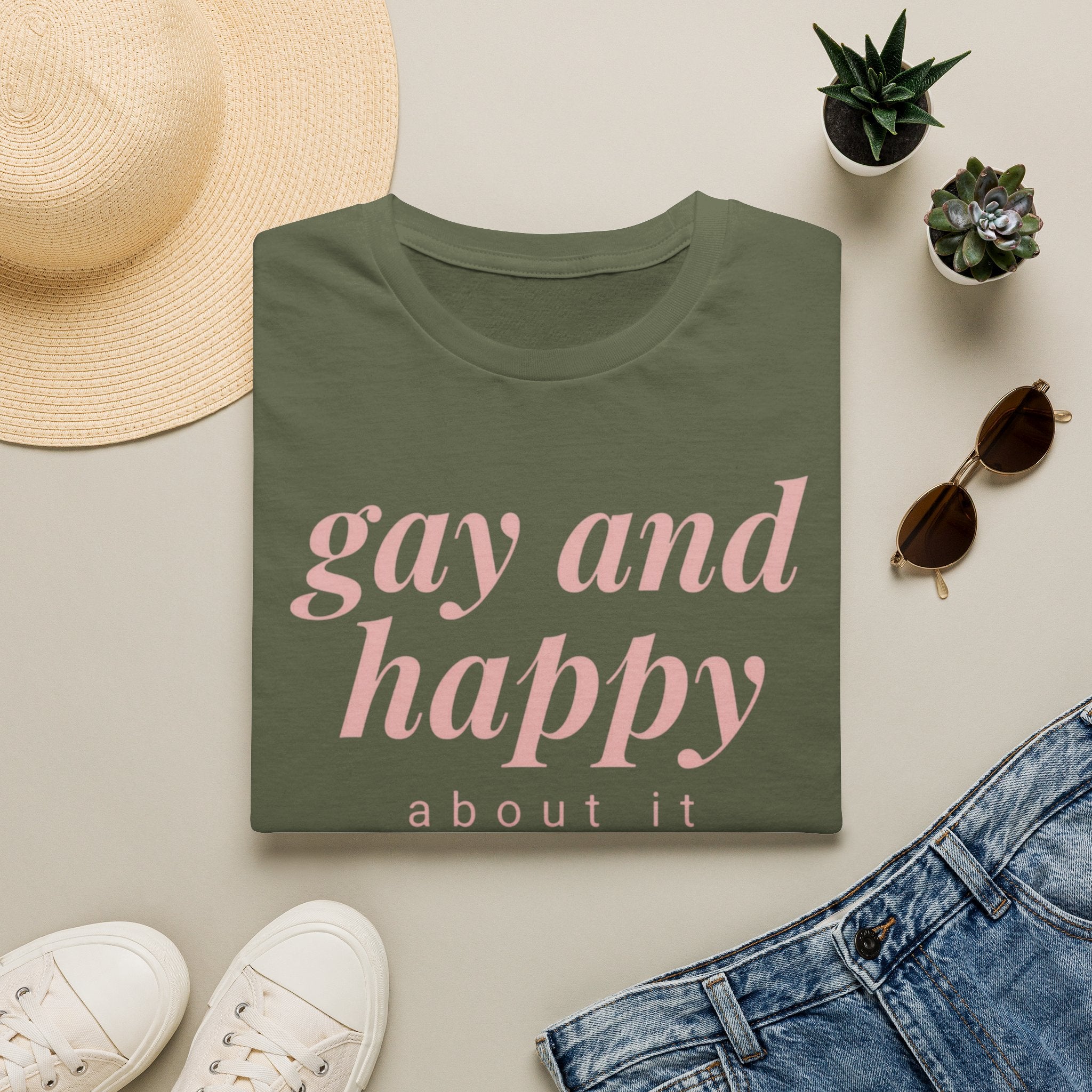 Gay & Happy About It T-Shirt